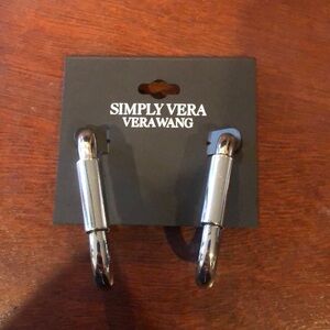 NWT Simply Vera Wang Vera Wang Hardware Metal Earrings in Gunmetal Grey